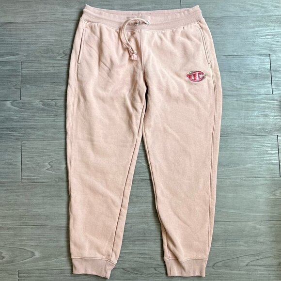 Champion x KNC Beauty Sweatpants Joggers Reverse Weave Pink Cherry Logo Size XL - Picture 2 of 7